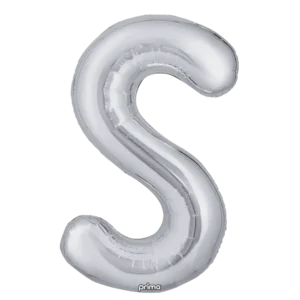 Prima 16 inch Letter S Silver Foil Balloon (2 Pack)