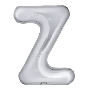 Prima 16 inch Letter Z Silver Foil Balloon (2 Pack)
