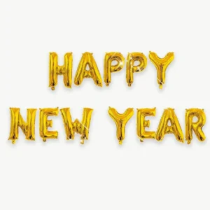 Party Deco 16 inch Happy New Year Gold Banner Foil Balloon