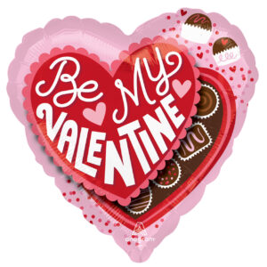 Anagram 18 inch Be My Valentine Chocolates Heart Foil Balloon