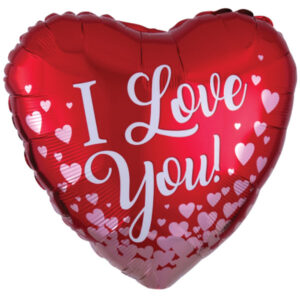 Anagram 18 inch I Love You Rose Gold Hearts Heart Foil Balloon