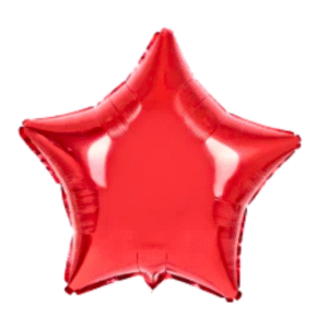 9 inch metallic Red Star Balloon (1)