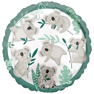 Anagram 18 inch Koala Eucalyptus Round Foil Balloon