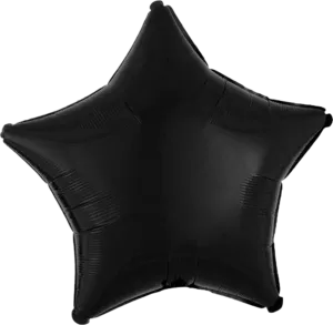 Anagram 18 inch Metallic Black Star Foil Balloon