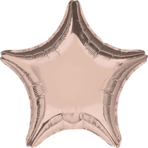 Anagram 18 inch Metallic Rose Gold Star Foil Balloon