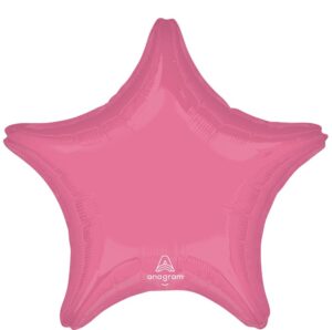 Anagram 18 inch Vibrant Pink Star Foil Balloon