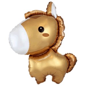 Flexmetal 34 inch Baby Horse Brown Foil Balloon