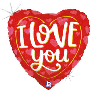 Grabo 9 inch I LOVE YOU Red Heart Mini Foil Balloon (Air filled)