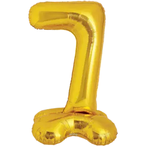Prima 40 inch Gold Standing Number 7 Foil Balloon
