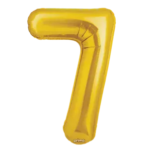 Prima 16 inch Gold Number 7 Foil Balloon (2)