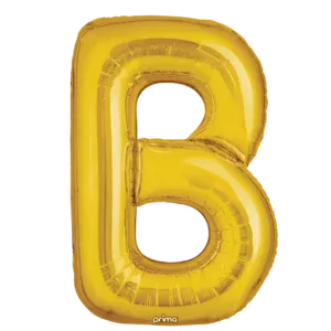 Prima 16 inch Letter B Gold Foil Balloon (2 Pack)