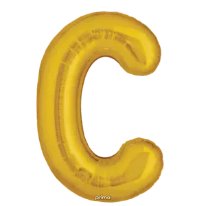 Prima 16 inch Letter C Gold Foil Balloon (2 Pack)