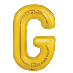 Prima 16 inch Letter G Gold Foil Balloon (2 Pack)