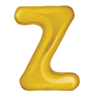 Prima 16 inch Letter Z Gold Foil Balloon (2 Pack)