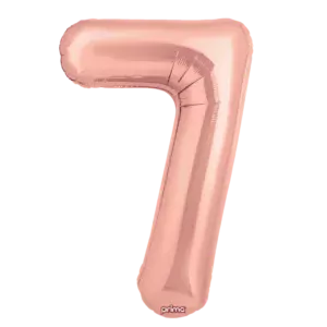 Prima 16 inch Rose Gold Number 7 Foil Balloon (2)