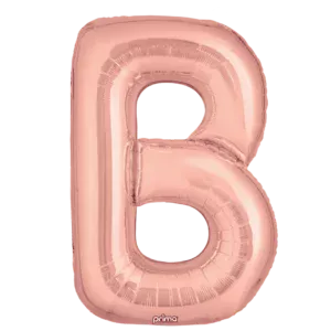 Prima 16 inch Letter B Rose Gold Foil Balloon (2 Pack)