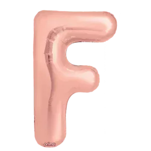 Prima 16 inch Letter F Rose Gold Foil Balloon (2 Pack)
