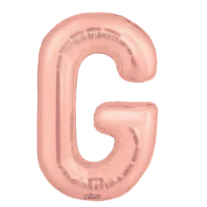 Prima 16 inch Letter G Rose Gold Foil Balloon (2 Pack)