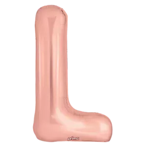 Prima 16 inch Letter L Rose Gold Foil Balloon (2 Pack)