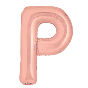 Prima 16 inch Letter P Rose Gold Foil Balloon (2 Pack)