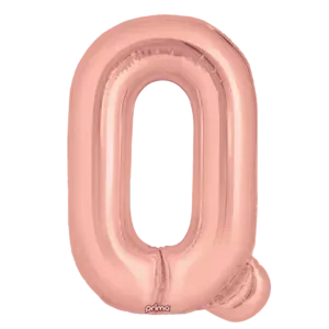 Prima 16 inch Letter Q Rose Gold Foil Balloon (2 Pack)