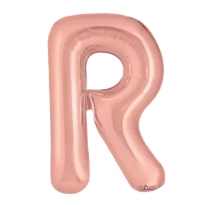 Prima 16 inch Letter R Rose Gold Foil Balloon (2 Pack)