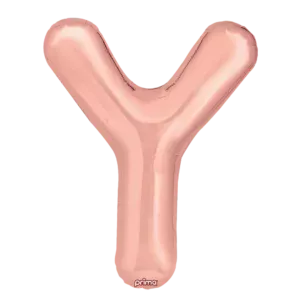 Prima 16 inch Letter Y Rose Gold Foil Balloon (2 Pack)