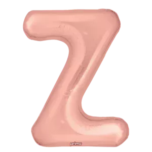 Prima 16 inch Letter Z Rose Gold Foil Balloon (2 Pack)