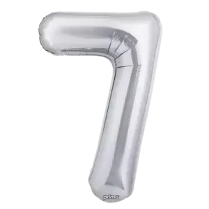 Prima 16 inch Silver Number 7 Foil Balloon (2)