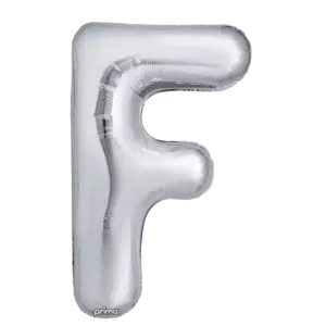 Prima 16 inch Letter F Silver Foil Balloon (2 Pack)