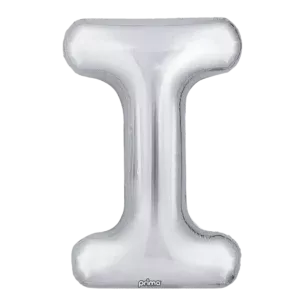 Prima 16 inch Letter I Silver Foil Balloon (2 Pack)