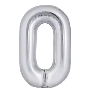 Prima 16 inch Letter O Silver Foil Balloon (2 Pack)