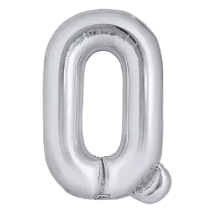 Prima 16 inch Letter Q Silver Foil Balloon (2 Pack)