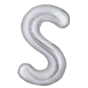 Prima 16 inch Letter S Silver Foil Balloon (2 Pack)
