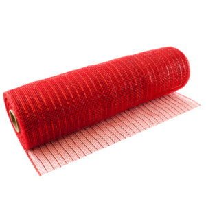 Oaktree Eleganza 25cm x 9.1m Red Deco Mesh