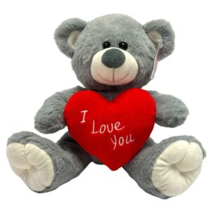11inchSittingBearwithILOVEYOURedHeart_
