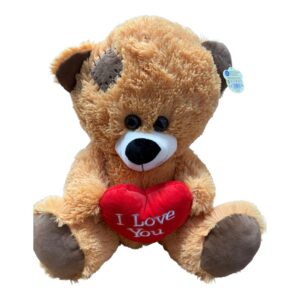 15 inch Brown Bear with I LOVE YOU Red Heart