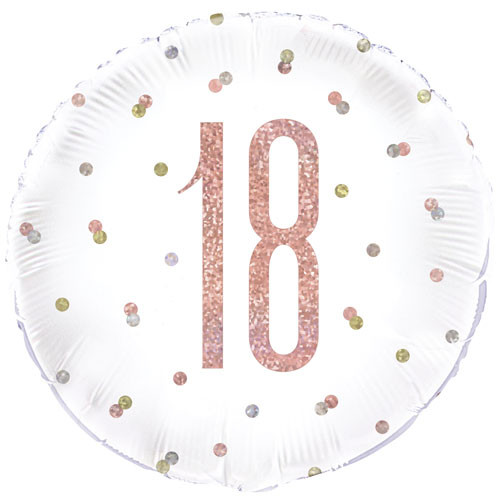 Unique 18 inch 18th Birthday Glitz Rose Gold Foil Balloon