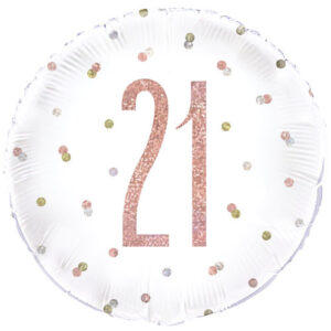 Unique 18 inch 21st Birthday Glitz Rose Gold Foil Balloon