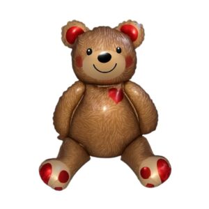 20 inch Hearts Sitting Teddy Bear Multi Foil Balloon