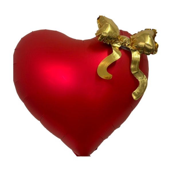 57x90cm Red Heart Bow Foil Balloon
