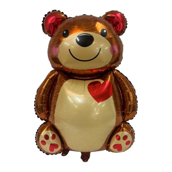 87x66cm Brown Love Bear Foil Balloon