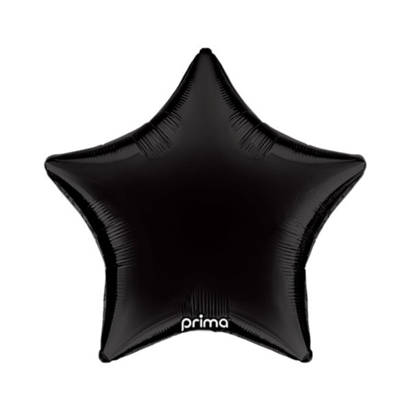 Prima 18 inch Black Star Foil Balloon