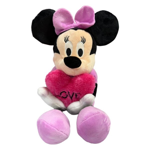 12 inch Minnie Mouse With Pink Love Heart (Soft Toy)