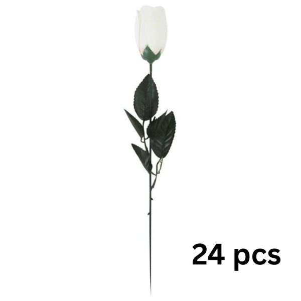 White Roses in Acetate CDU 24pcs