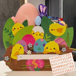 Easter Chick Box 42x33cm with Stickers Pack of (1) SAVE BUY 4 - SEE 4 PACK LISTING