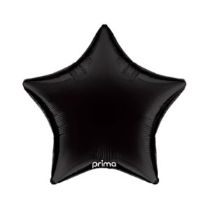 Prima 18 inch Black Star Foil Balloon