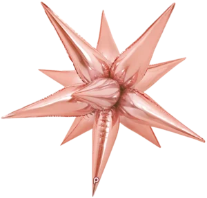 Prima 26 inch Rose Gold Starburst Foil Balloon
