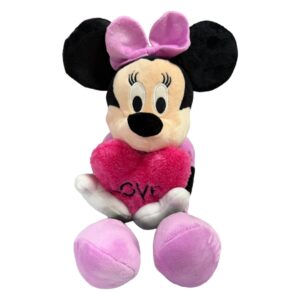 12 inch Minnie Mouse With Pink Love Heart (Soft Toy)