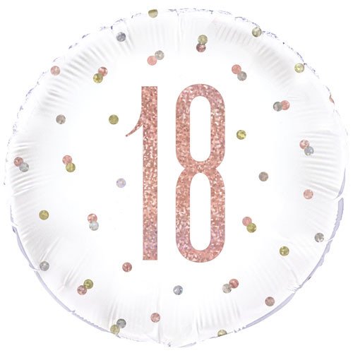 Unique 18 inch 18th Birthday Glitz Rose Gold Foil Balloon